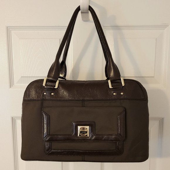 Kate Spade New York Woven Nylon with Patent Leather Trim Handbag - Picture 1 of 8